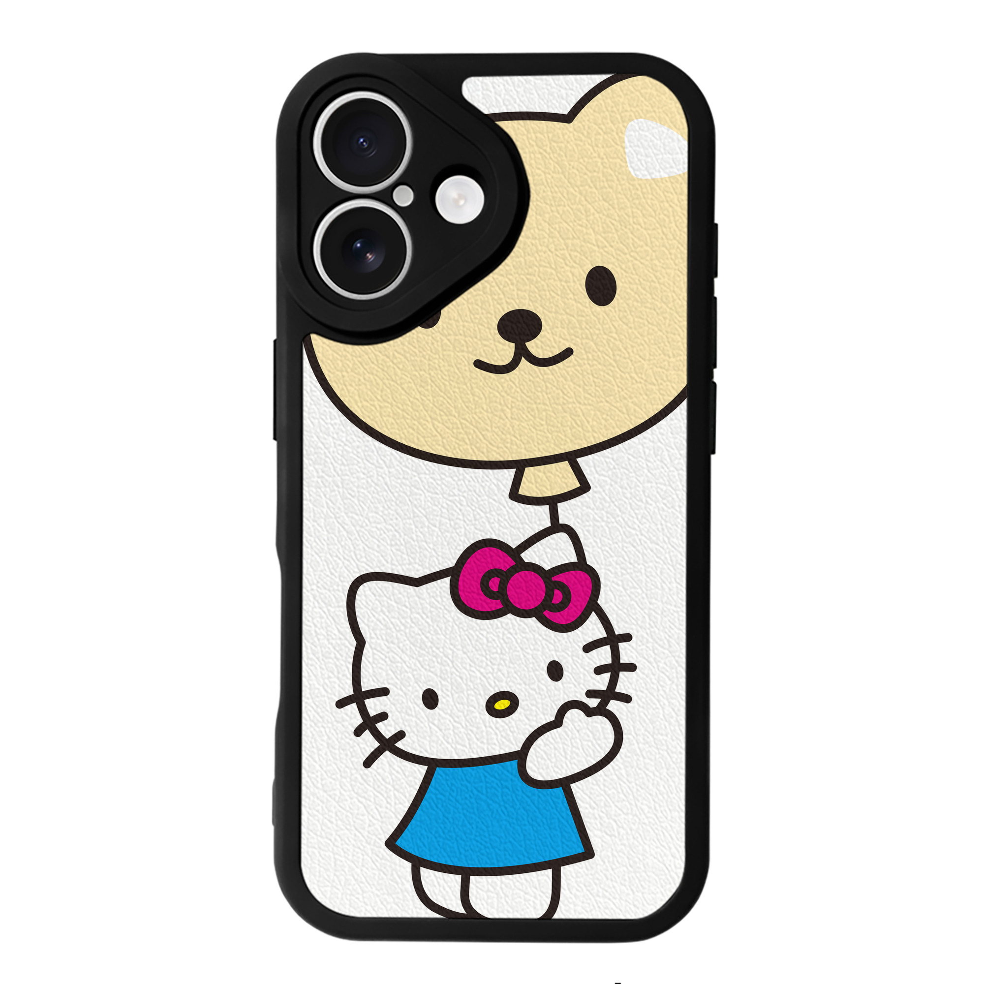 （画像用） Hello Kitty ハローキティ 【iPhone 16シリーズ対応】シリコンスマホケース（レザー調） 材質：シリコン